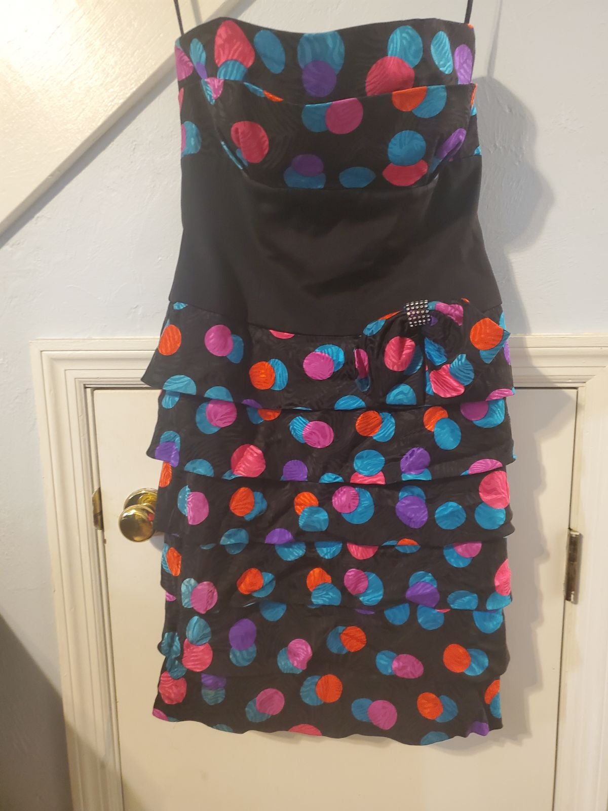 Size 8 Vintage 1990/'s A.J Bari Black Cocktail Dress